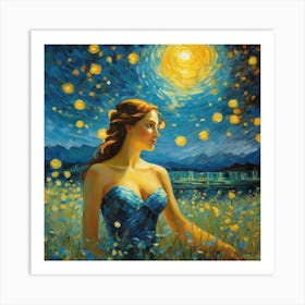 Starry Nightghtf Art Print