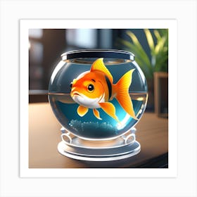 Goldfish In A Bowl 13 Art Print