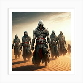 Assassins Creed Characters In Desert Art Print