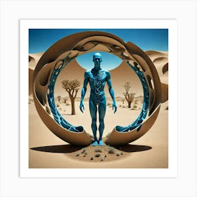 Man In The Desert 218 Art Print