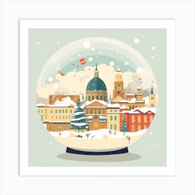 Vilnius Lithuania 3 Snowglobe Art Print