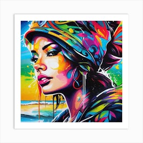 Girl In A Hat Art Print