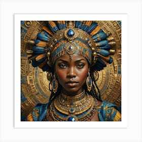 Aztec Woman Art Print