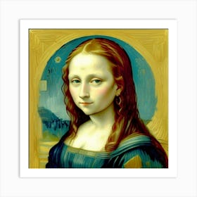 The Young Smile Mona Lisa Reborn Art Print