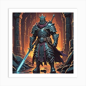 Knight In Armor 1 Art Print