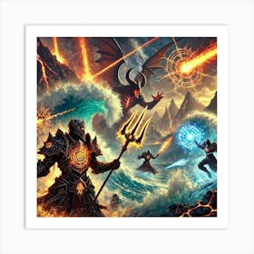 A Dynamic Scene Showcasing The Abilities Of The Co Art Print