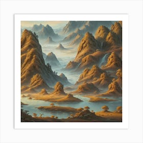 Chinese Landscape Art Print