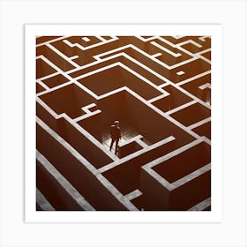 Ai Businessman Maze 021401 Art Print