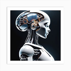 Futuristic Female Robot 22 Art Print