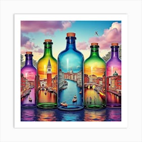 Venice In Bottles 18 Art Print