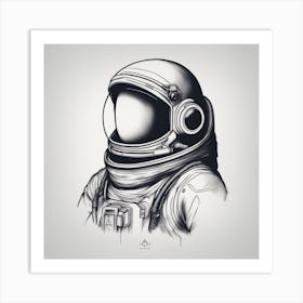 Astronaut Portrait Art Print