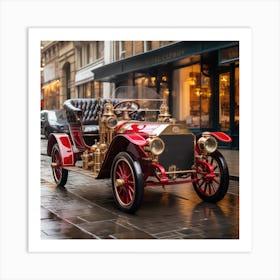 Vintage Luxury Car in London Art Print