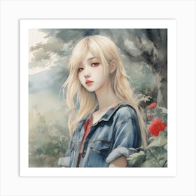 Korean Girl 3 Art Print