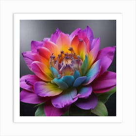 Rainbow Lotus Flower Art Print