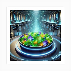 A Futuristic Culinary Dish Named Electro Pulse Sa Art Print