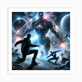 MindTech Guardians: Battle for the Cosmos Art Print