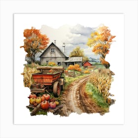 Autumn Farm Art Print