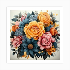 Bouquet Of Flowers 32 Art Print