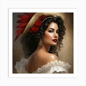 Mexican Beauty Portrait 18 Art Print