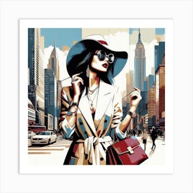 Woman In A Hat Art Print