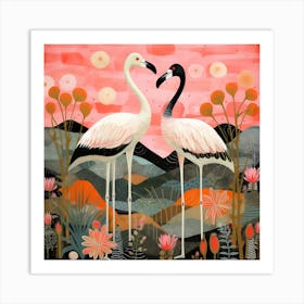 Bird In Nature Greater Flamingo 3 Art Print
