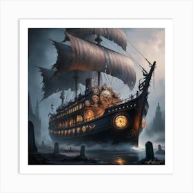 Leonardo Phoenix A Bewitchingly Haunting Gothic Temporal Trawl 3 Art Print