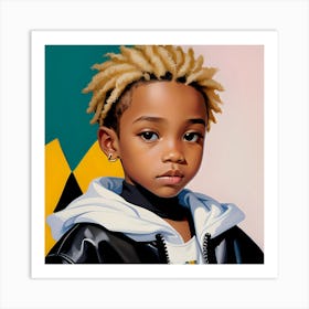 Young Boy With Dreadlocks Art Print