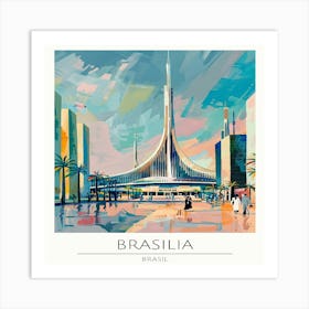 Brasilia Cityscape Art Print