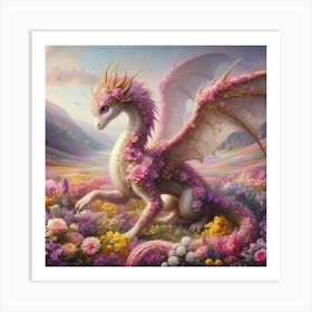 Dragon In The Meadow 1 Art Print