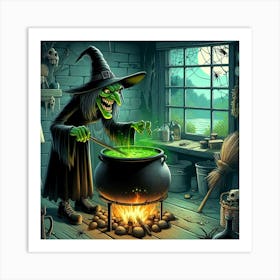 Green Witch 2 Art Print