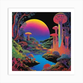 Psychedelic Forest 2 Art Print