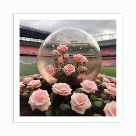 Roses In A Glass Ball Art Print