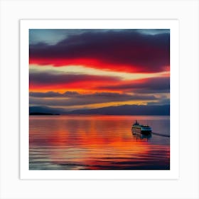 Sunset On The Loch Art Print