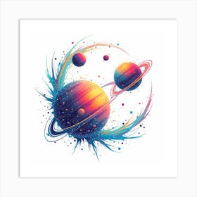 Saturn Planets 2 Art Print