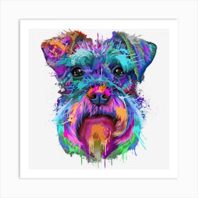 Schnauzer Splash Art Cute Schnauzer Owners Gifts Art Print