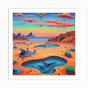 Timeless Mirage Surreal Reflections Of Land And Sea (5) Art Print