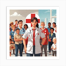 Red Cross Art Print