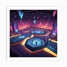 Futuristic Gaming Arena Art Print