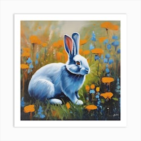 Rabbit In The Meadow Art Print