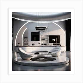 Create A Cinematic, Futuristic Appledesigned Mood With A Focus On Sleek Lines, Metallic Accents, And A Hint Of Mystery Art Print
