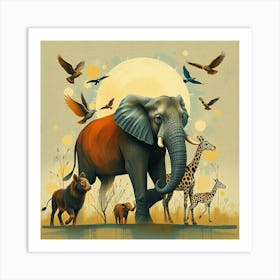 Wild Animals 1 Art Print