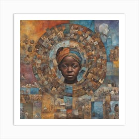 Woman In A Circle Art Print