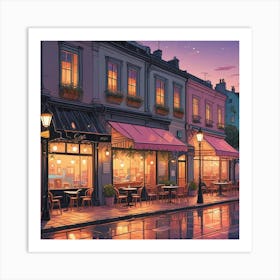 Cafe Terrace At Night (17) Art Print