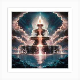 Fountain Of Light Art Print