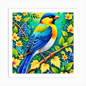 Bird On A Branch Art Print