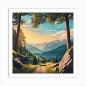 Landscape Painting Art Print