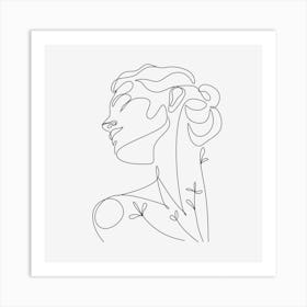 Woman Line Art Minimalist Art Art Print