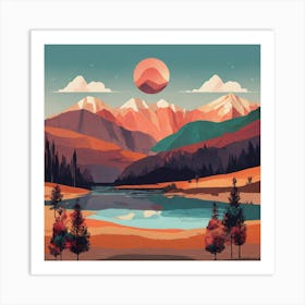 Landscape Painting 5 Art Print