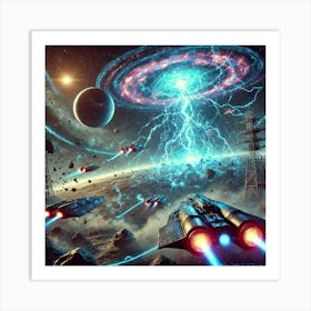 A Futuristic Sci Fi Scene Illustrating The Ion Sto Art Print