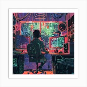 Computer Room Lofi Art Print